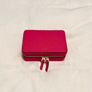 Calpak dragonfruit pink travel jewelry case nwot